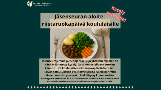 Riistaruokapäivä koululaisille -kysely