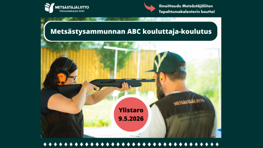 Metsästysammunnan ABC kouluttaja-koulutus Ylistarossa toukokuussa.